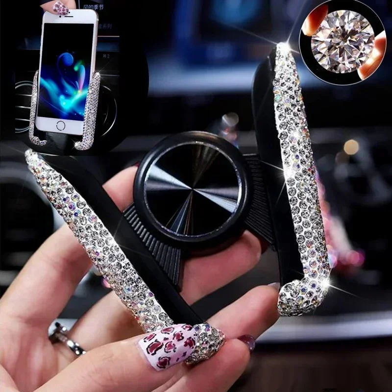 Interior Design Texture - YENİ Araba Telefon Tutucu Elmas Kristal