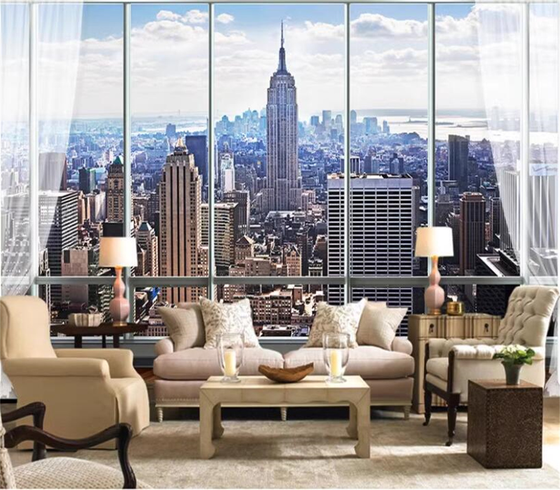 Interior Design New York - New York Sunrise 3D Pencere Şehir