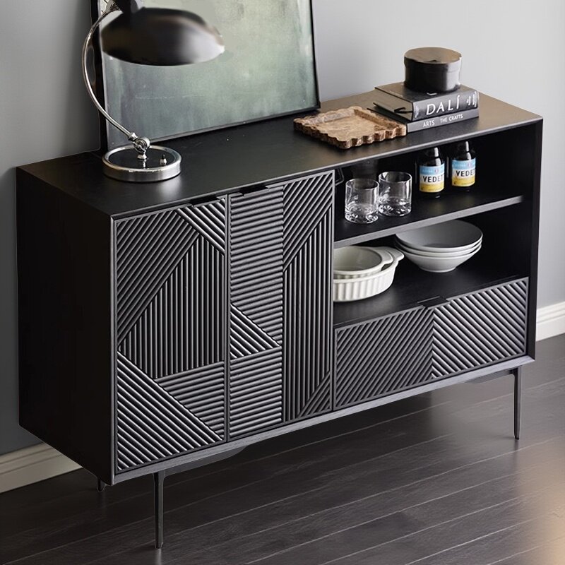 Interior Design Luxury Living Room - Siyah Tasarım Dolaplar Estetik Modern Lüks