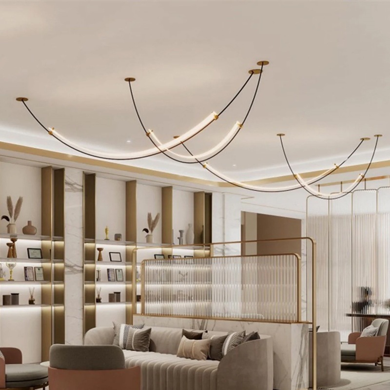 Interior Design Hall - Danimarka Tasarımcı Sarkıt Aydınlatma LED Hatlı
