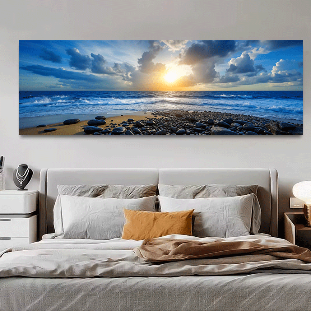 Interior Design Home - 1 adet-tuval posteri çerçevesiz okyanus gün