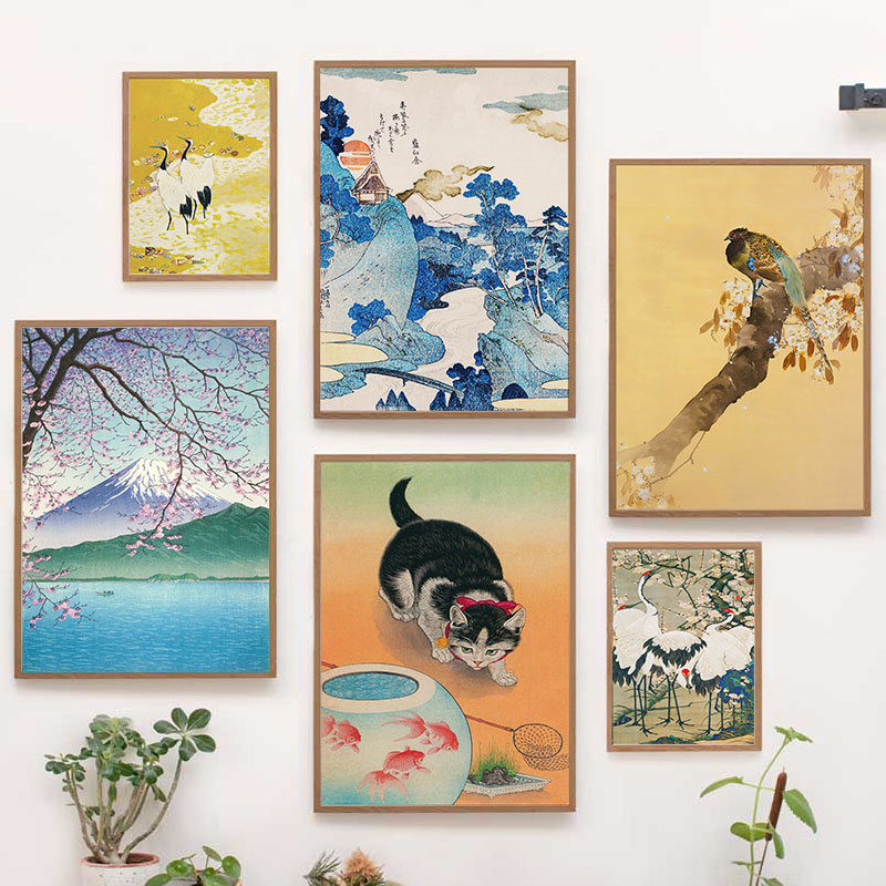 Interior Design Home - Japon Katsushika Hokusai tuval boyama duvar