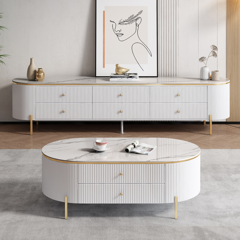 Interior Design Luxury Living Room - Yüksek Kaliteli Modern Lüks Mermer Üstlü