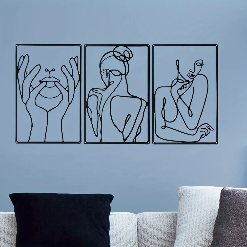 3 adet çarpıcı çizgi çizim dek - Interior Design Home incelemesi ve fiyatı