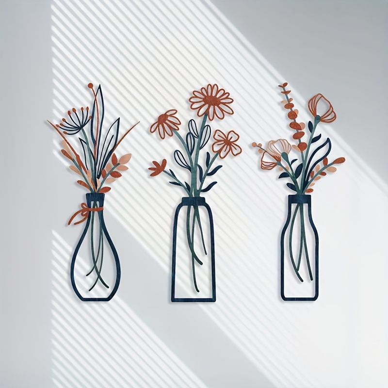 3 Büyük Çiçek Desenli Duvar Sa - Interior Design Home incelemesi ve fiyatı