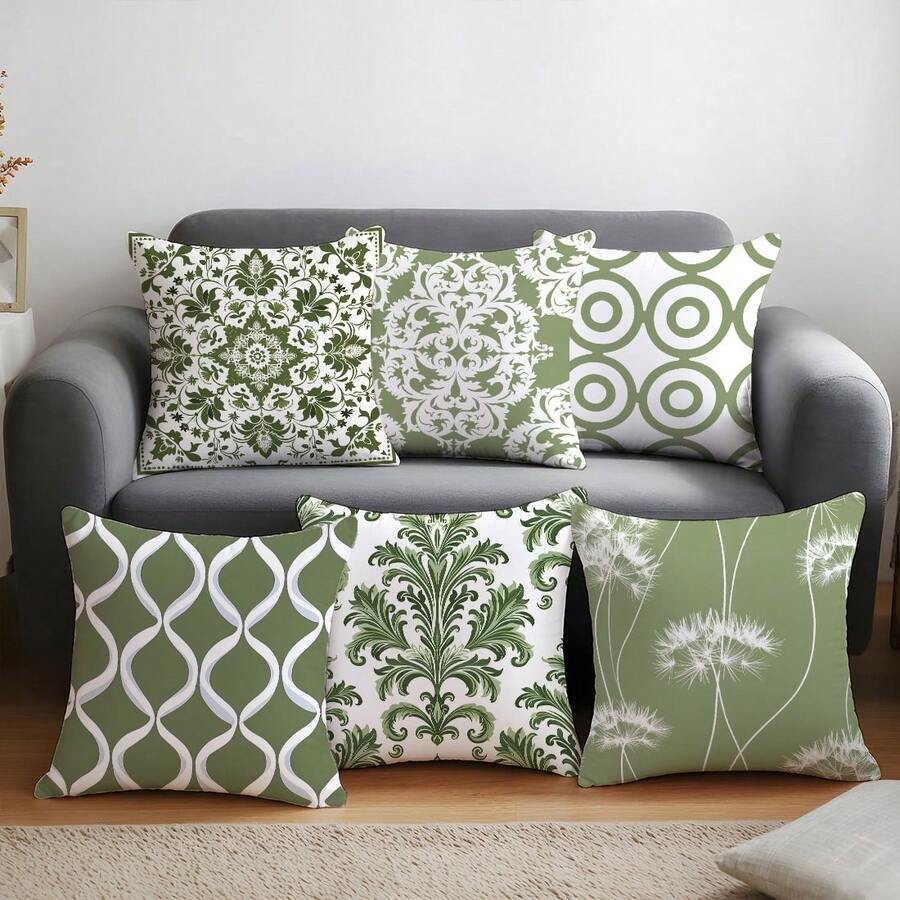 6 adet Yeşil Sade Günlük Morri - Velvet Cushion Cover incelemesi ve fiyatı