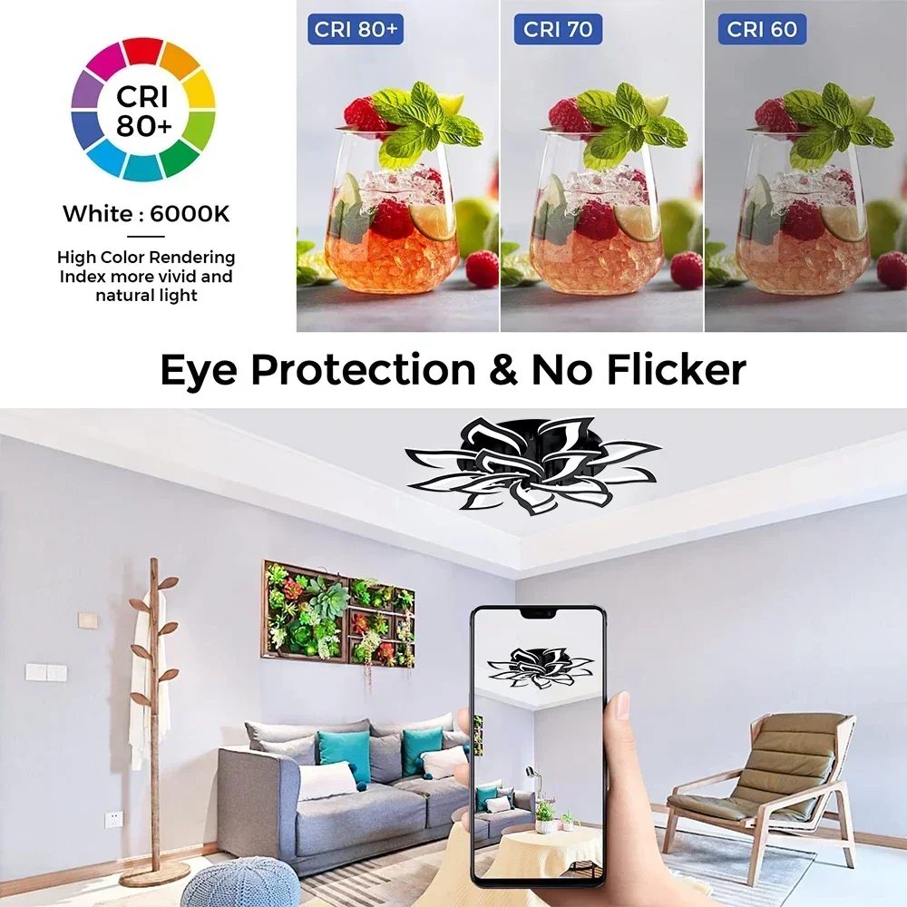Tasarımcı LED Petal avize otur - Interior Design Luxury Living Room incelemesi ve fiyatı
