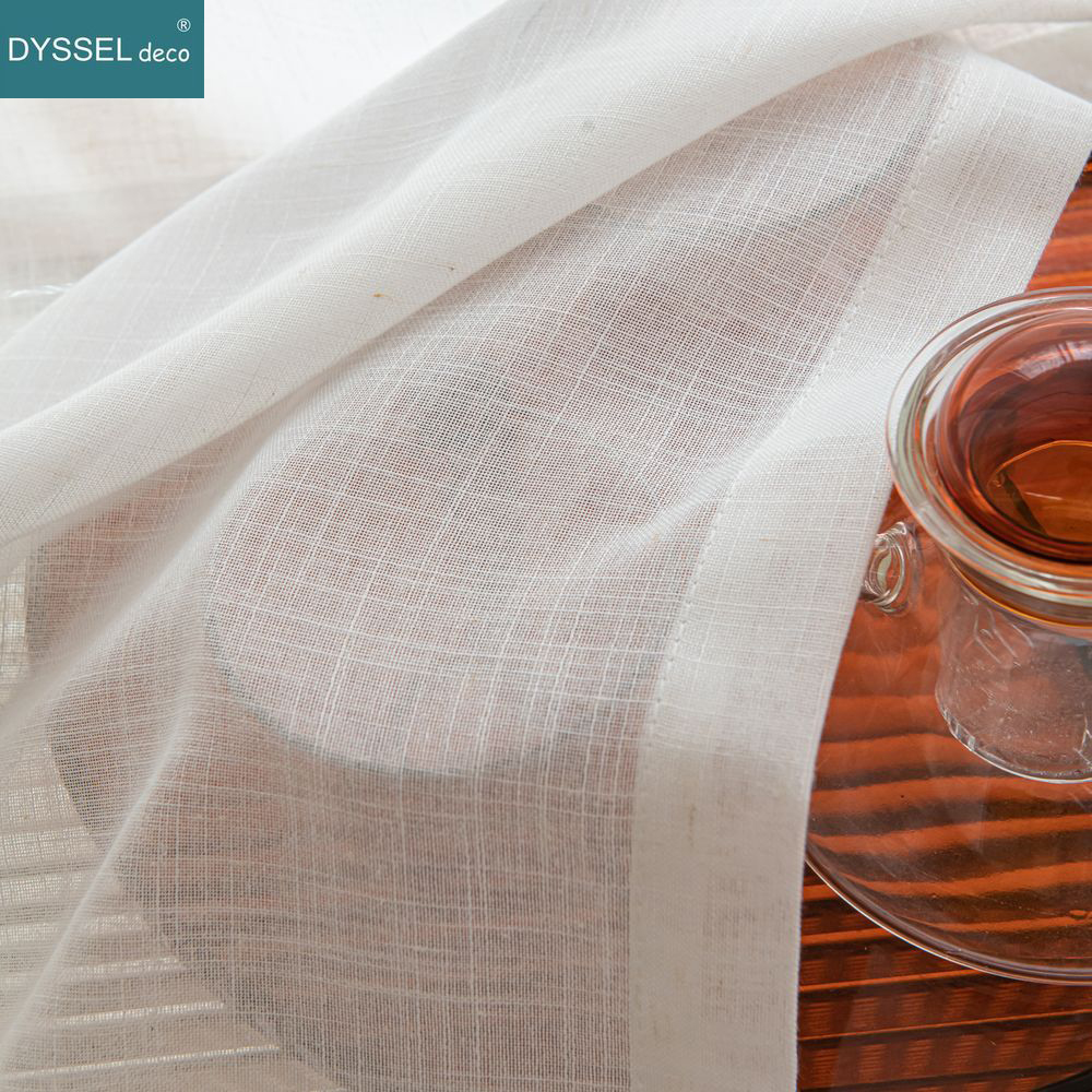 Modern Beyaz Keten Düz Şeffaf  - Linen Curtain Eyelet incelemesi ve fiyatı