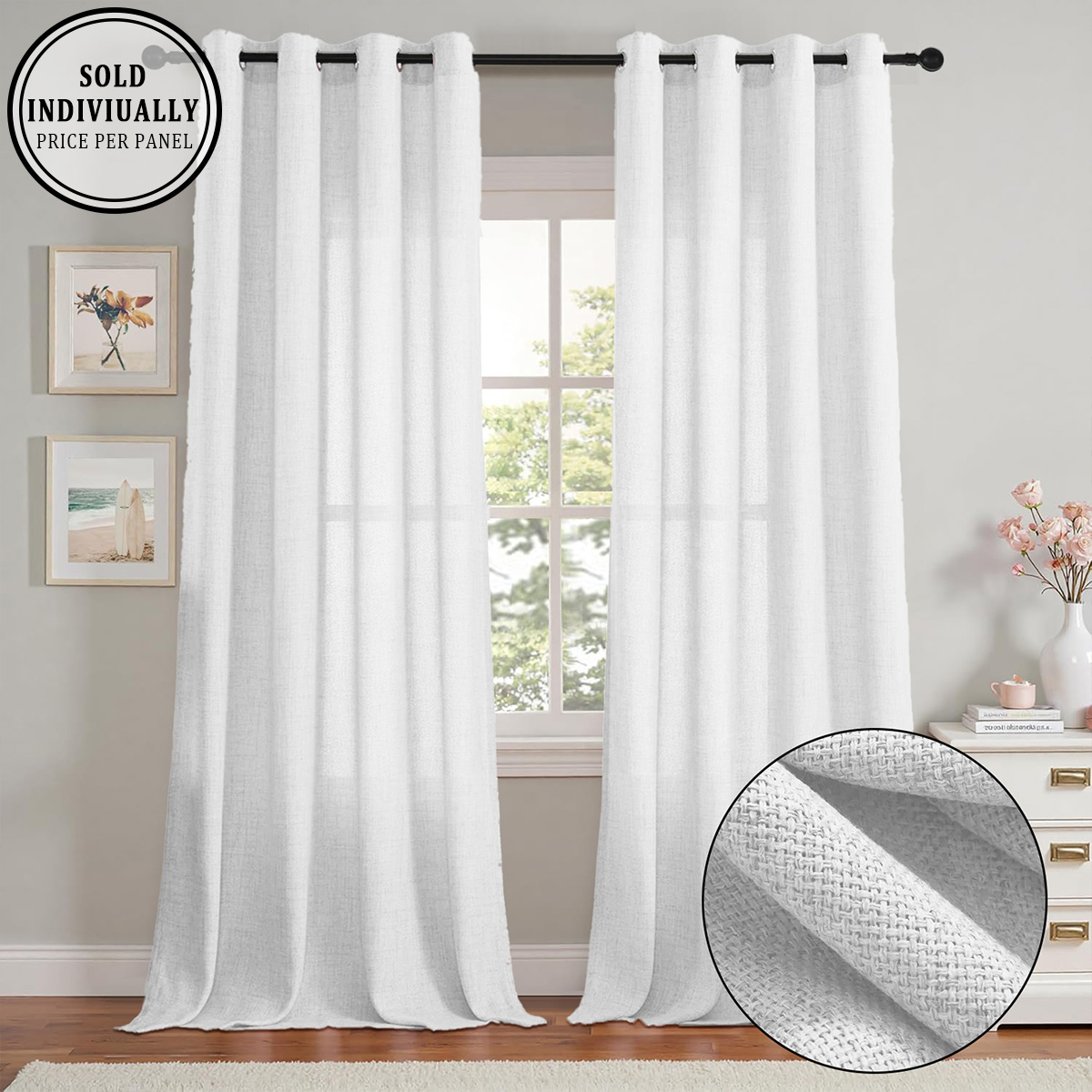 1 Parça, Düz Renkli Bohem Vint - Linen Curtain Eyelet incelemesi ve fiyatı