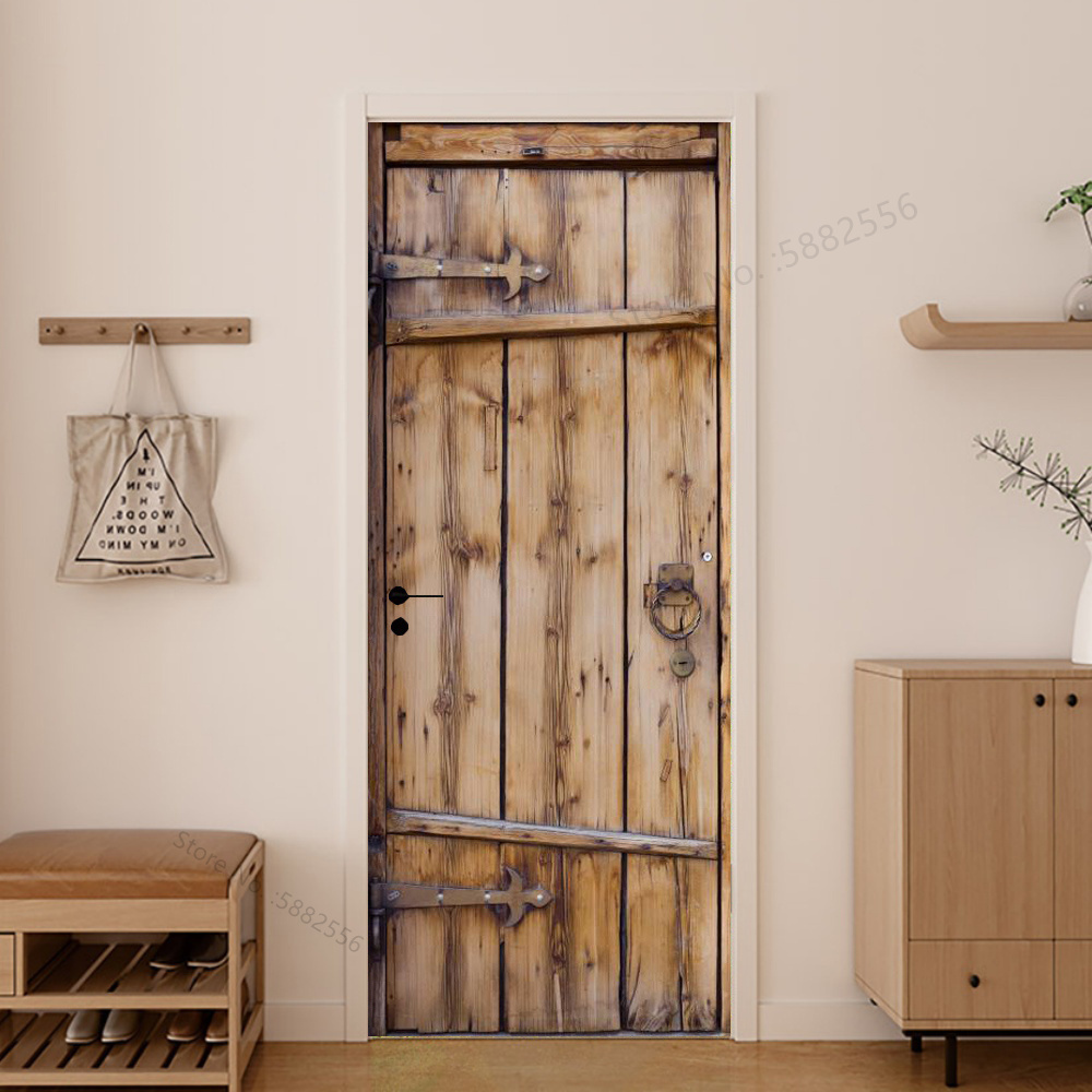 Taklit Ahşap Kapı Etiketi Retr - Interior Design Home incelemesi ve fiyatı