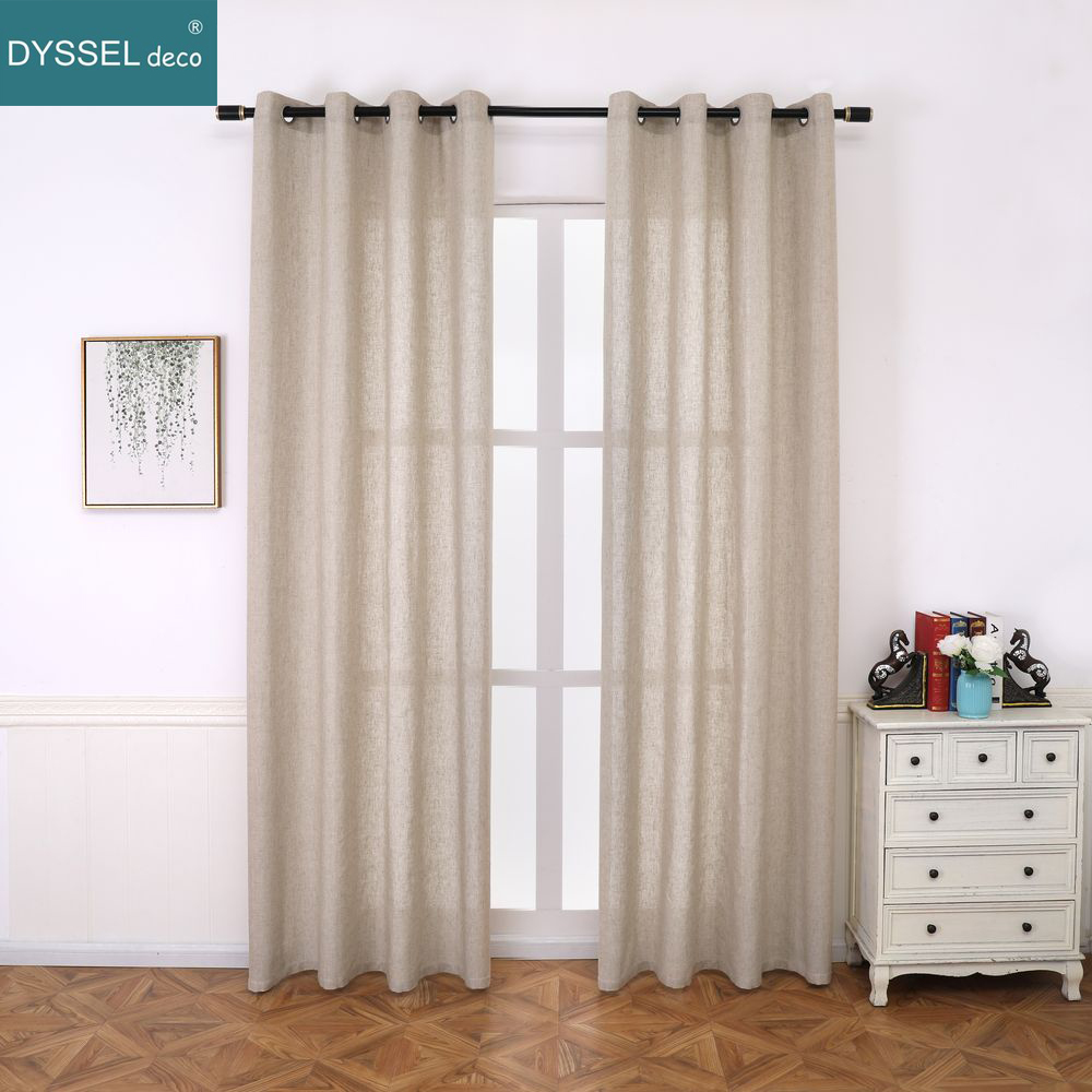 Katı Ev Dekoratif Anti-UV Doğa - Linen Curtain Eyelet incelemesi ve fiyatı