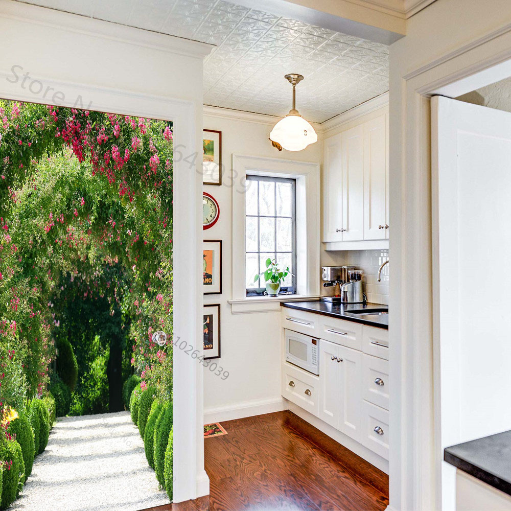 Adımlar Orman 3D Kapı Çıkartma - Interior Design Home incelemesi ve fiyatı