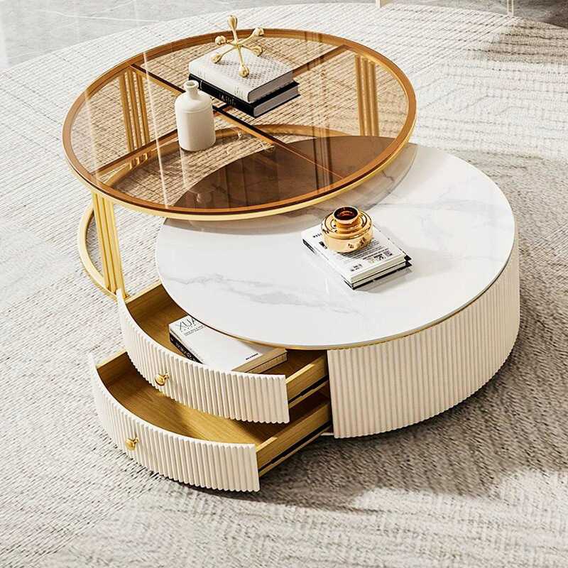 Modern Lüks Mermer Ahşap Sehpa - Interior Design Luxury Living Room incelemesi ve fiyatı