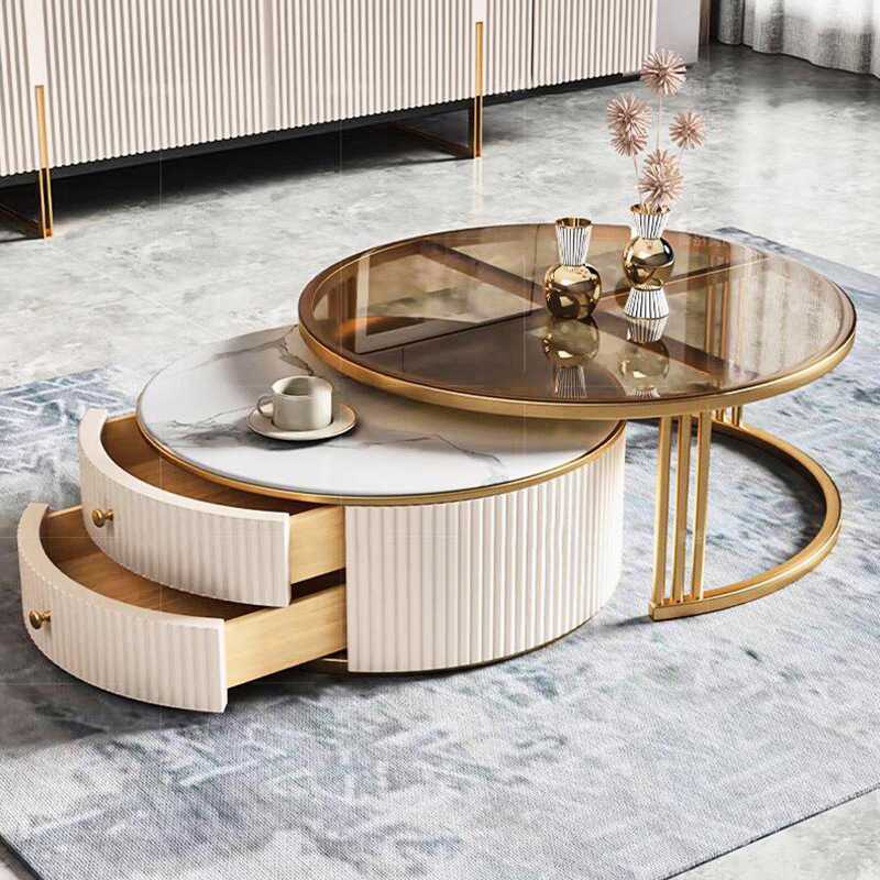 Modern Lüks Mermer Ahşap Sehpa - Interior Design Luxury Living Room incelemesi ve fiyatı
