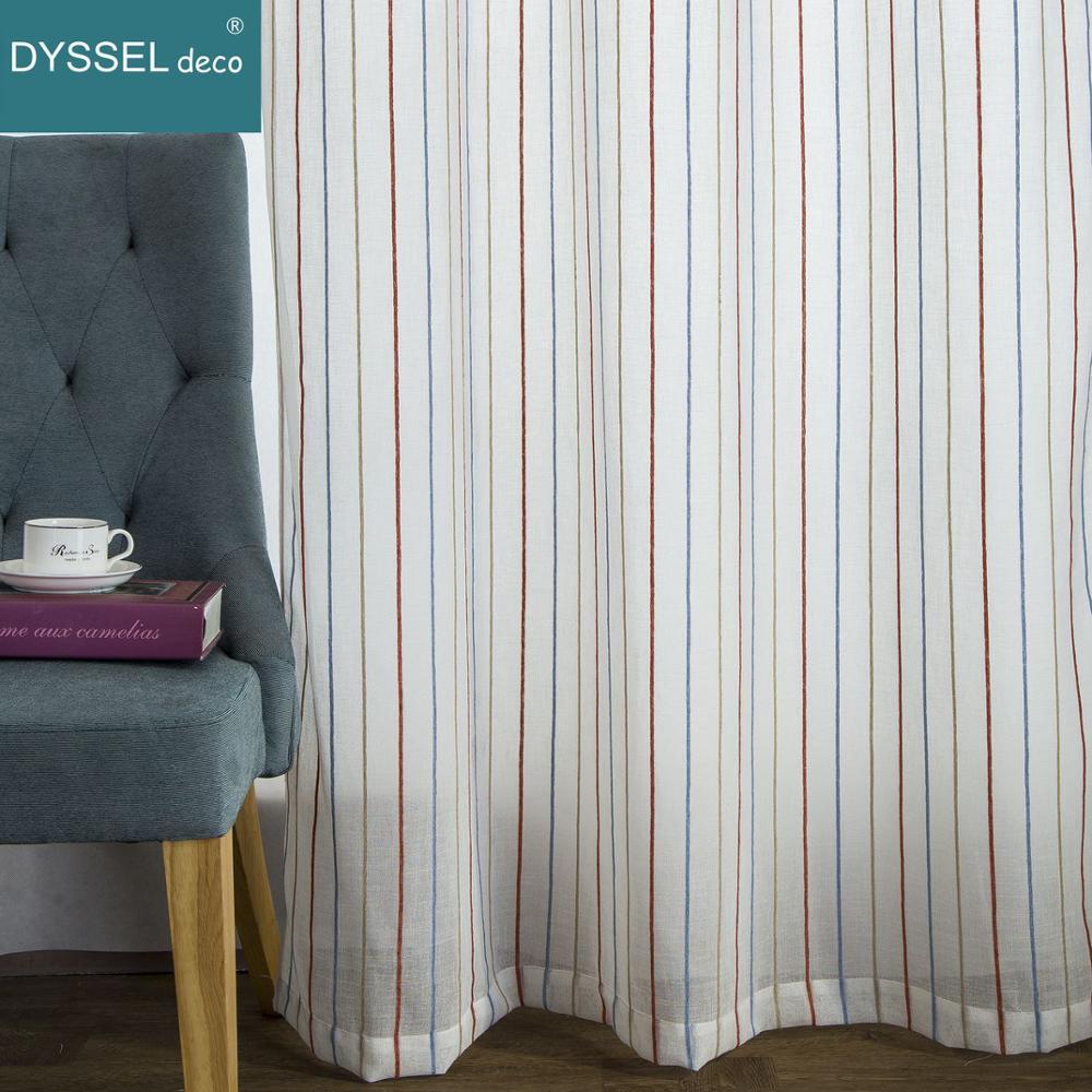 Modern Beyaz Çizgili Keten Sır - Linen Curtain Eyelet incelemesi ve fiyatı