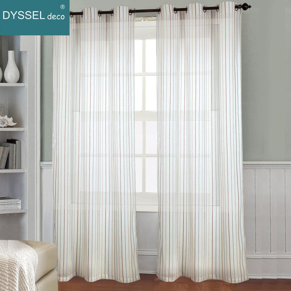 Modern Beyaz Çizgili Keten Sır - Linen Curtain Eyelet incelemesi ve fiyatı